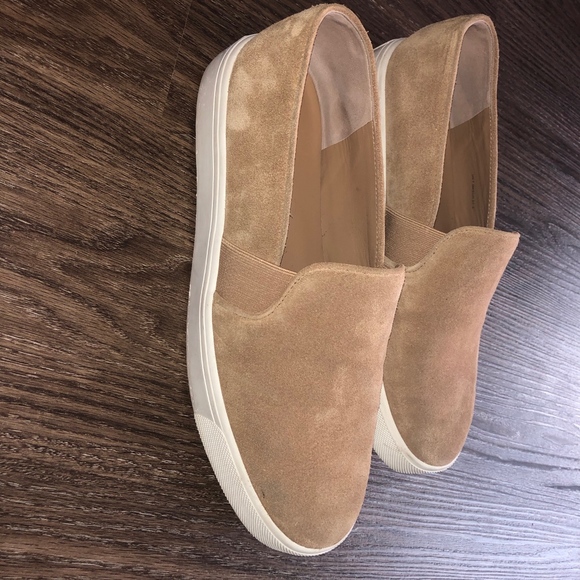 Vince Tan/Beige Suede Slip-On Sneakers - Picture 3 of 5